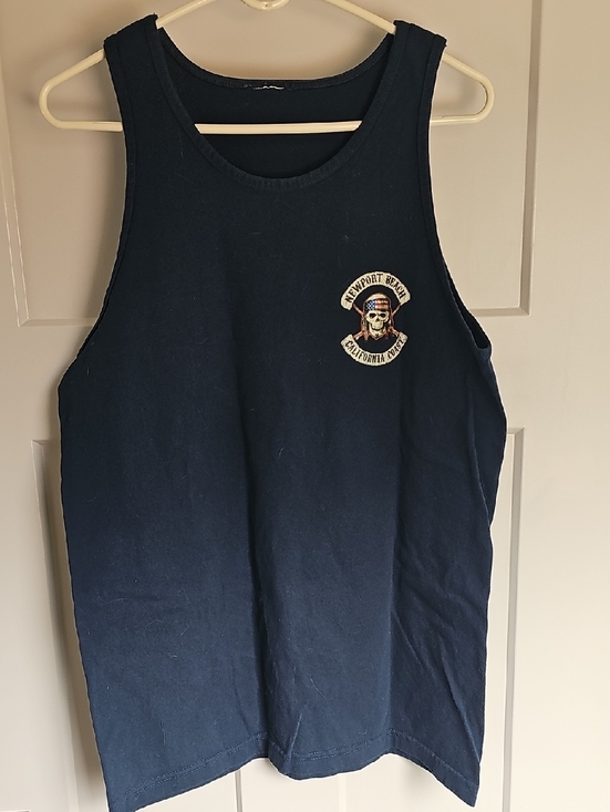 Other - Newport Beach Black Skull Tank Top